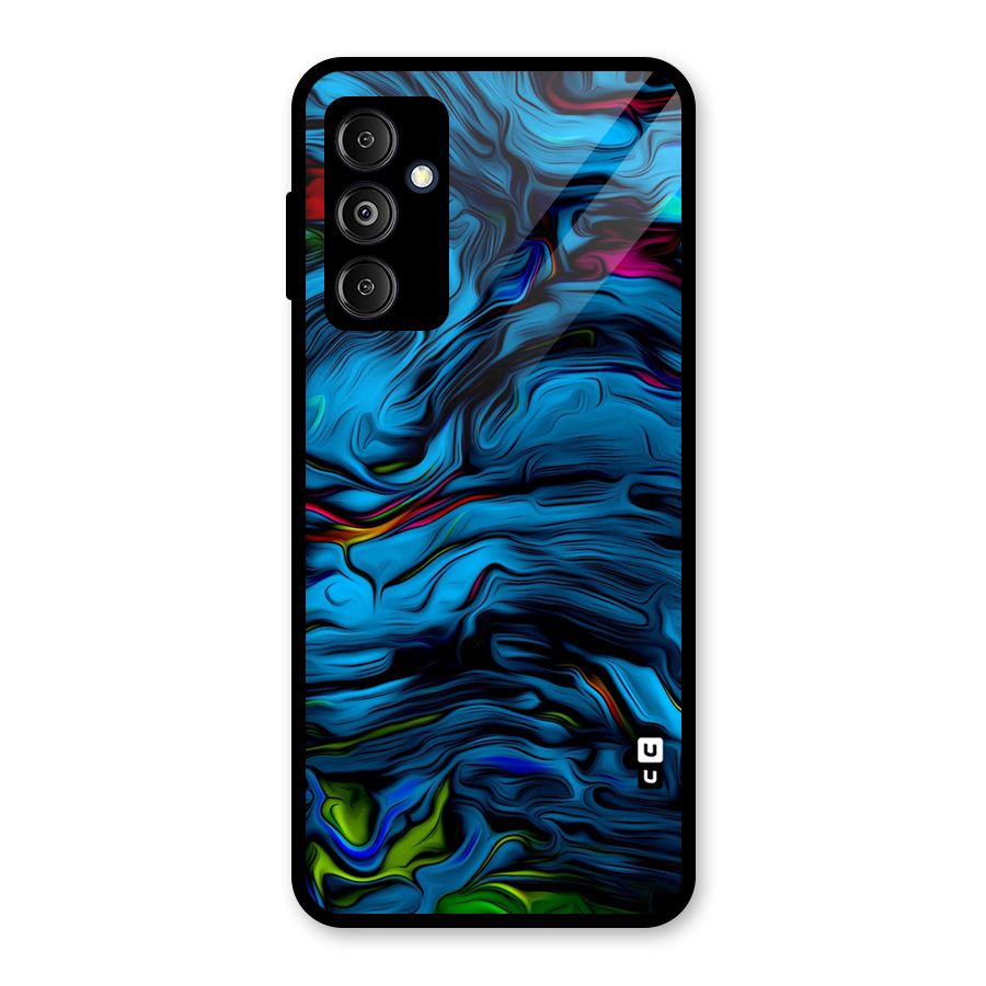 Beautiful Abstract Design Art Glass Back Case for Galaxy M14 5G