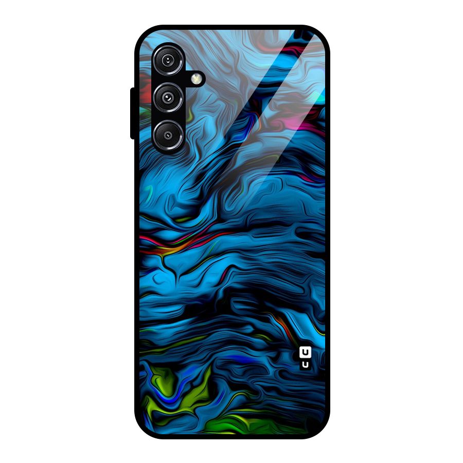 Beautiful Abstract Design Art Glass Back Case for Galaxy M34 5G