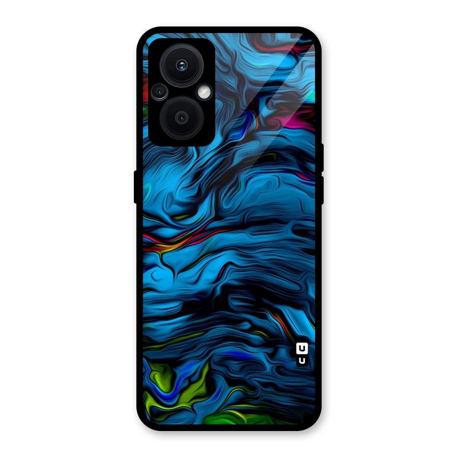 Beautiful Abstract Design Art Glass Back Case for Oppo F21s Pro 5G