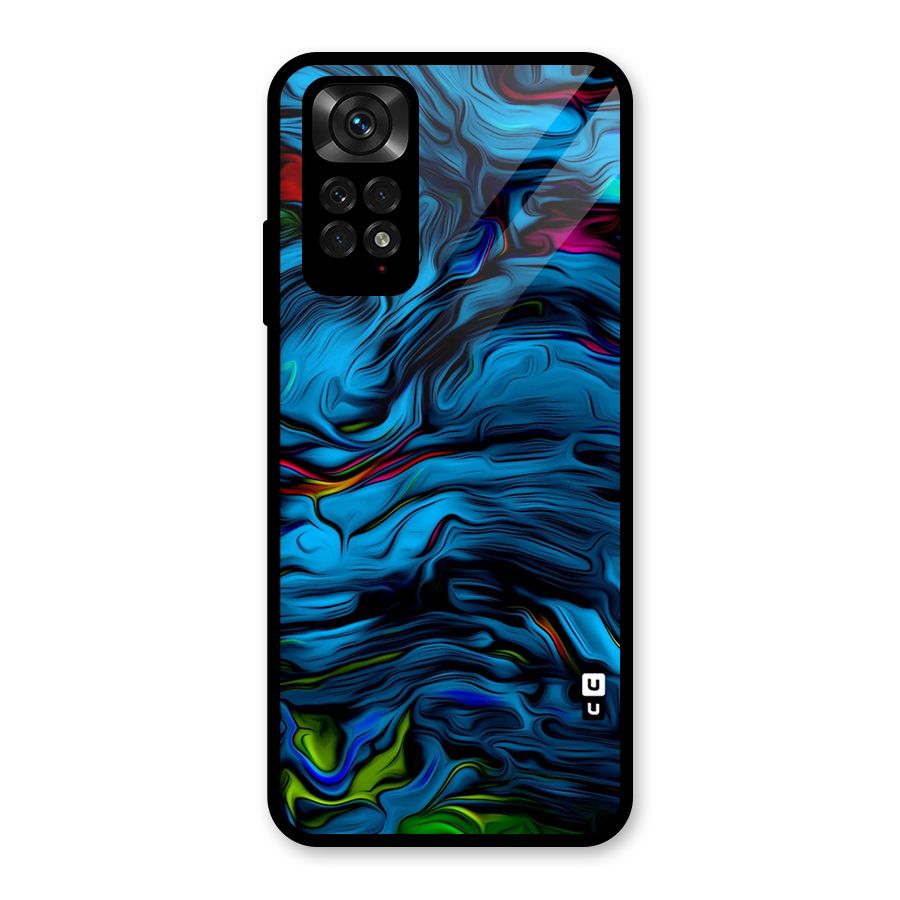 Beautiful Abstract Design Art Glass Back Case for Redmi Note 11S