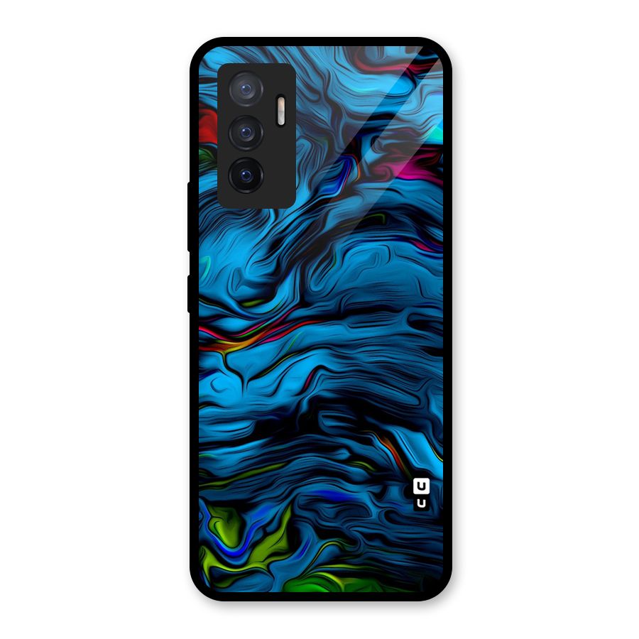 Beautiful Abstract Design Art Glass Back Case for Vivo V23e