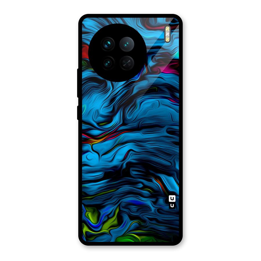 Beautiful Abstract Design Art Glass Back Case for Vivo X90