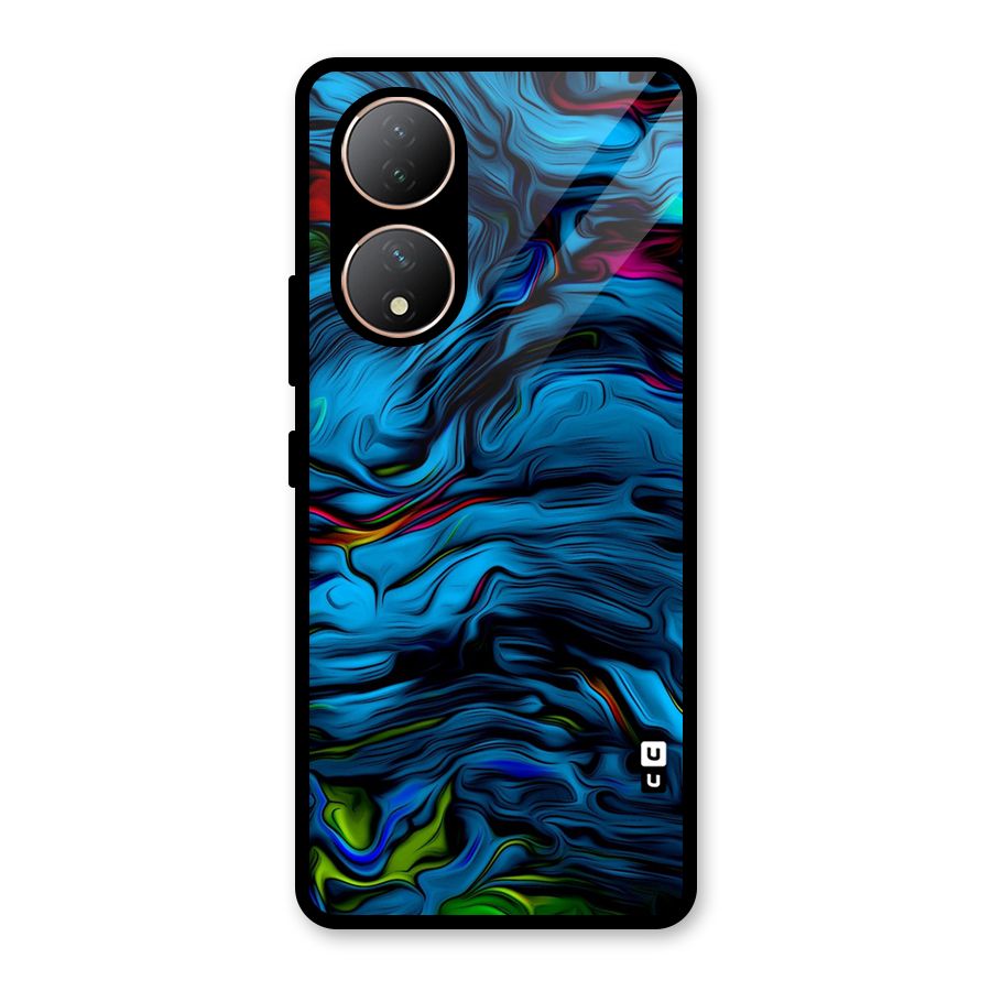 Beautiful Abstract Design Art Glass Back Case for Vivo Y100A
