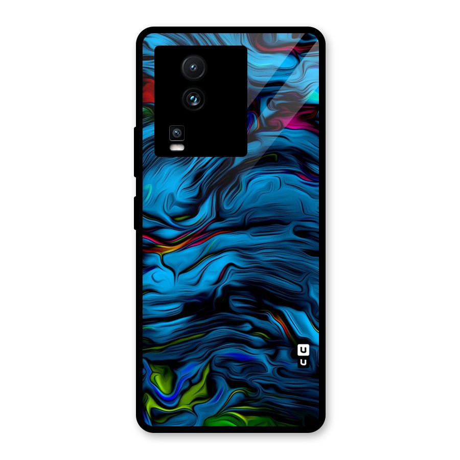 Beautiful Abstract Design Art Glass Back Case for Vivo iQOO Neo 7