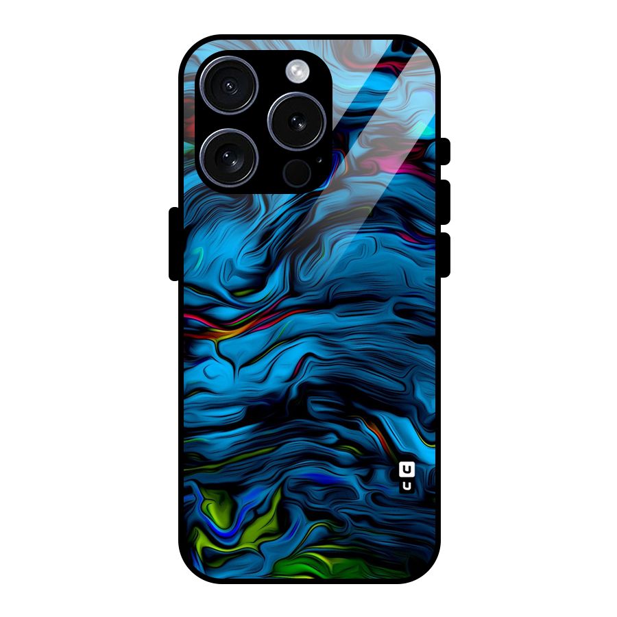 Beautiful Abstract Design Art Glass Back Case for iPhone 15 Pro