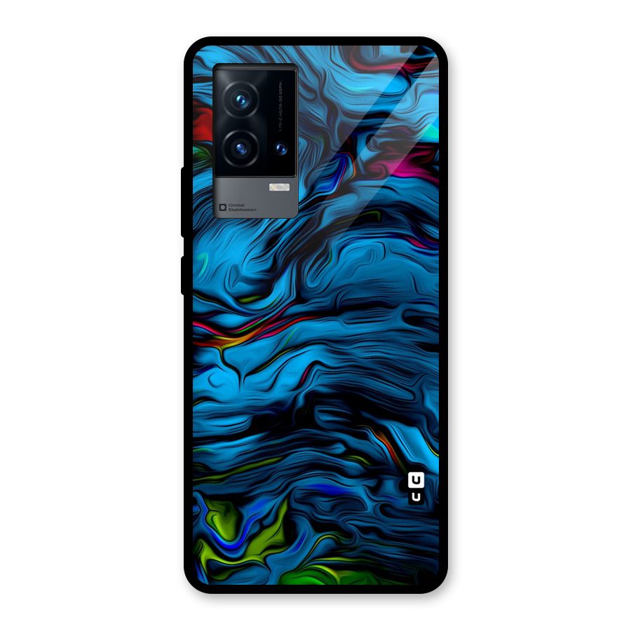 Beautiful Abstract Design Art Glass Back Case for iQOO 9 5G