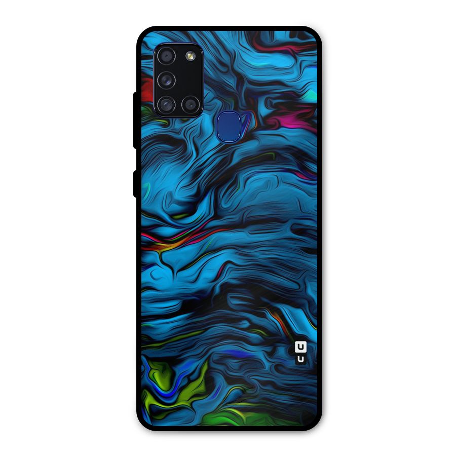 Beautiful Abstract Design Art Metal Back Case for Galaxy A21s