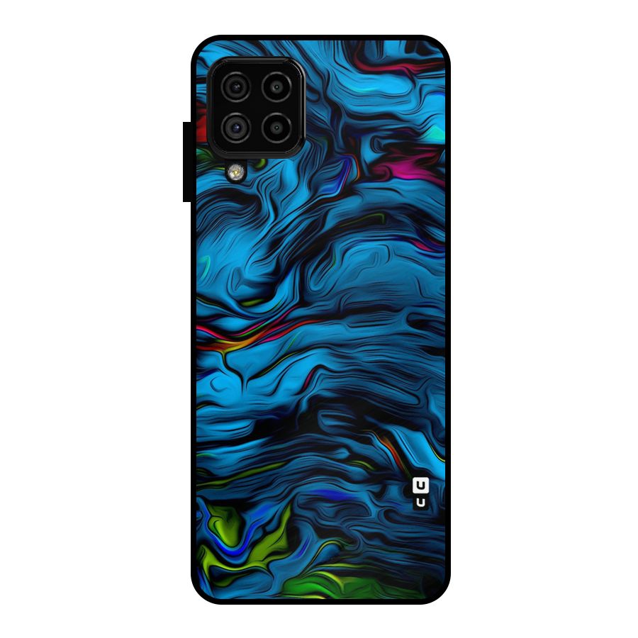 Beautiful Abstract Design Art Metal Back Case for Galaxy A22 4G
