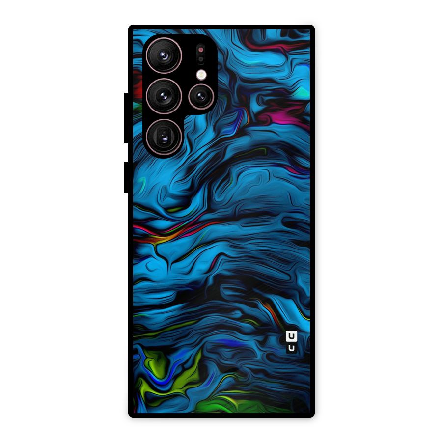 Beautiful Abstract Design Art Metal Back Case for Galaxy S22 Ultra 5G