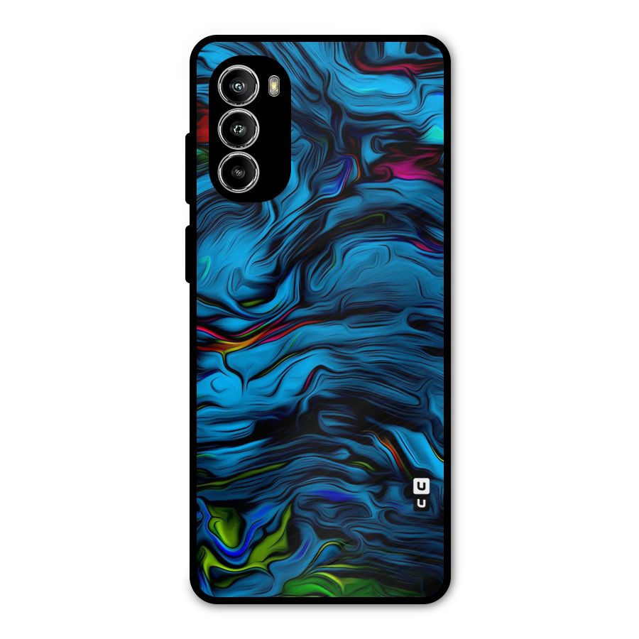 Beautiful Abstract Design Art Metal Back Case for Moto G52