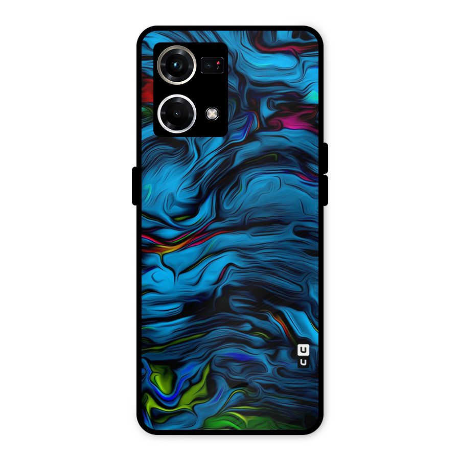 Beautiful Abstract Design Art Metal Back Case for Oppo F21 Pro 4G
