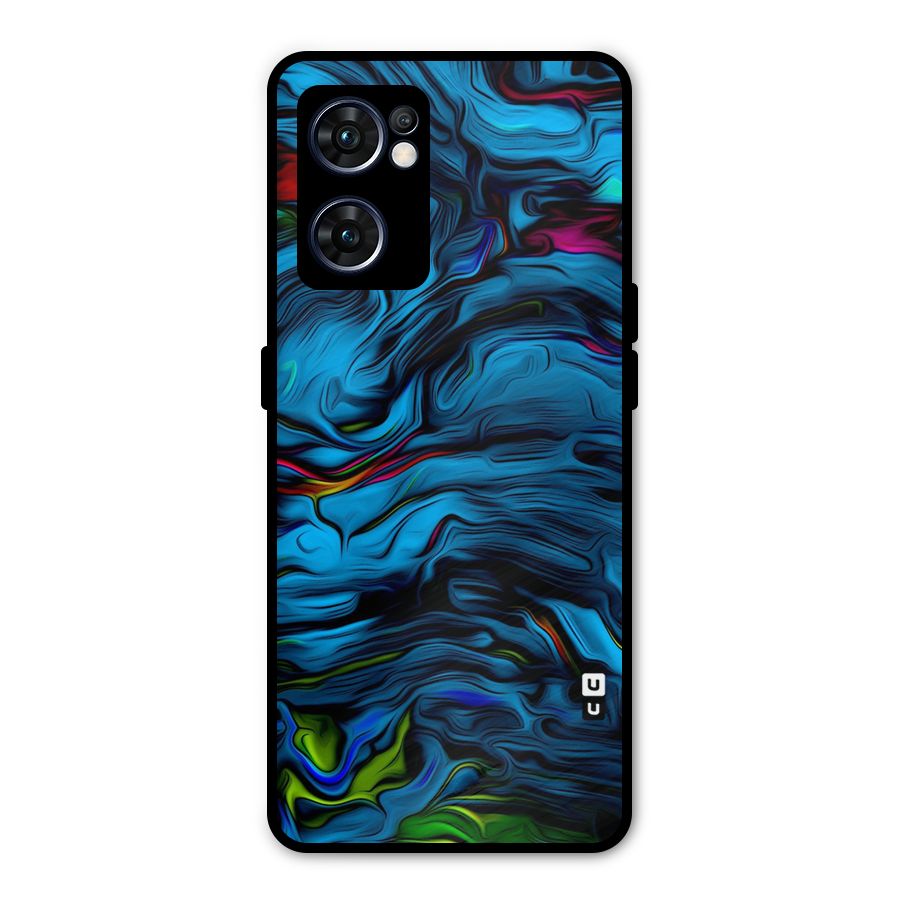 Beautiful Abstract Design Art Metal Back Case for Oppo Reno7 5G