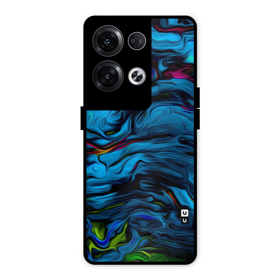 Beautiful Abstract Design Art Metal Back Case for Oppo Reno8 Pro 5G