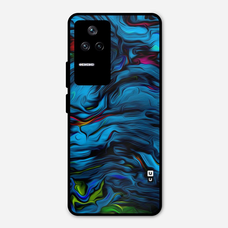 Beautiful Abstract Design Art Metal Back Case for Poco F4 5G