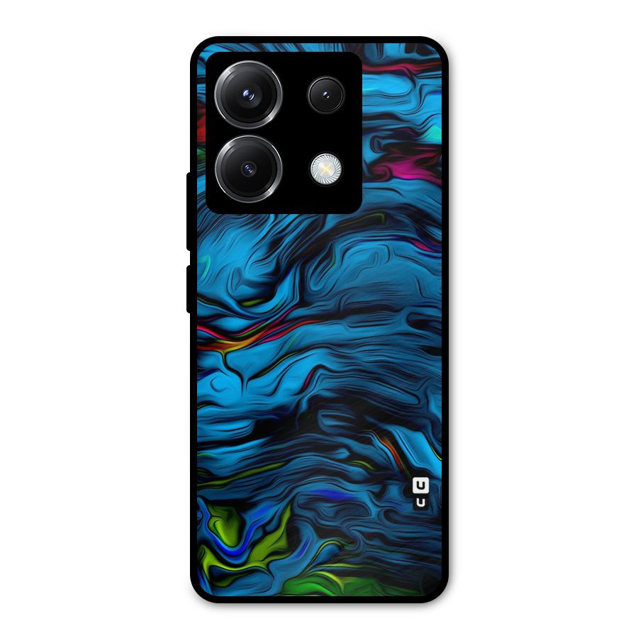 Beautiful Abstract Design Art Metal Back Case for Poco X6