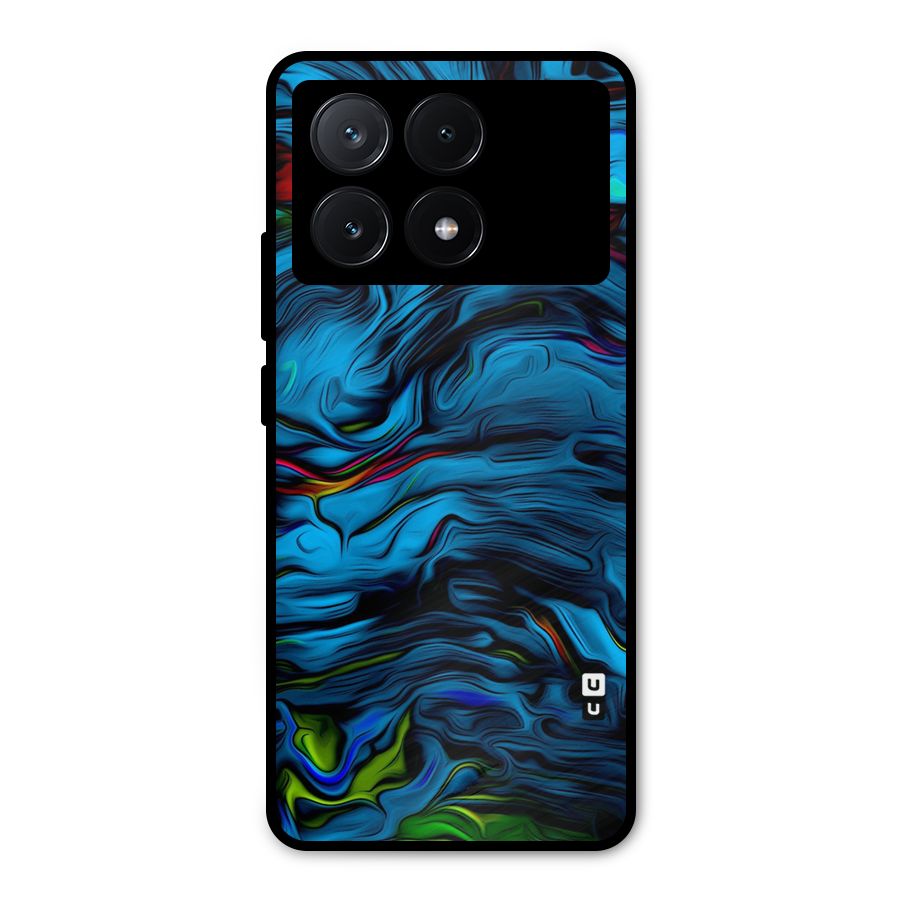 Beautiful Abstract Design Art Metal Back Case for Poco X6 Pro
