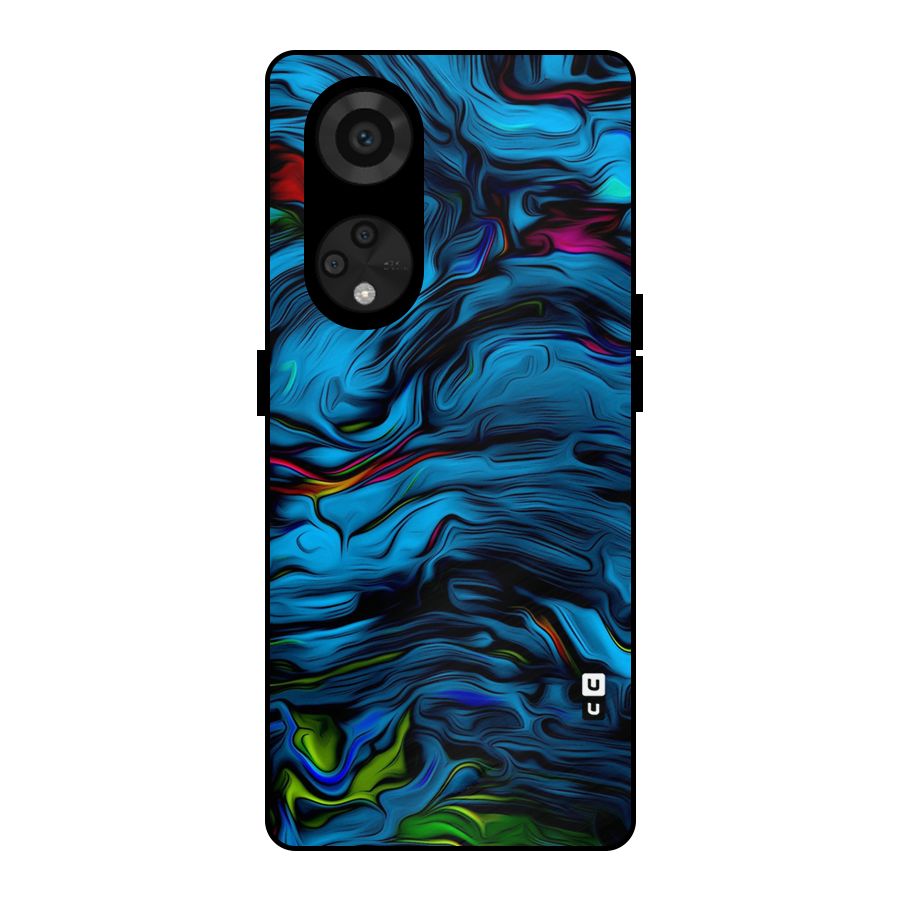 Beautiful Abstract Design Art Metal Back Case for Reno8 T 5G