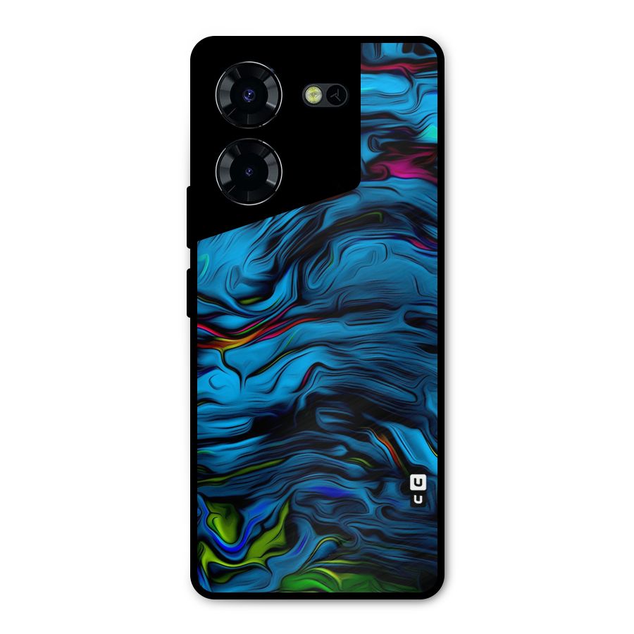 Beautiful Abstract Design Art Metal Back Case for Tecno Pova 5 Pro 5G