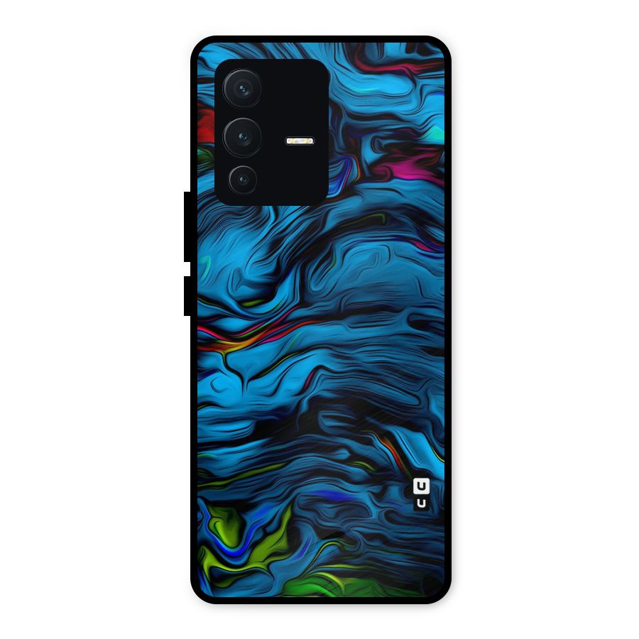 Beautiful Abstract Design Art Metal Back Case for Vivo V23 5G