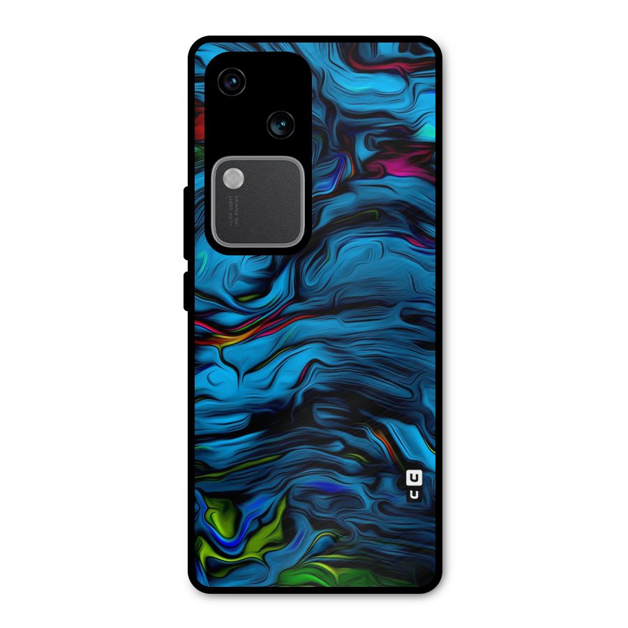Beautiful Abstract Design Art Metal Back Case for Vivo V30 Pro