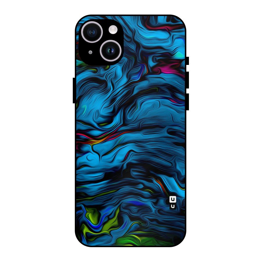 Beautiful Abstract Design Art Metal Back Case for iPhone 14 Plus