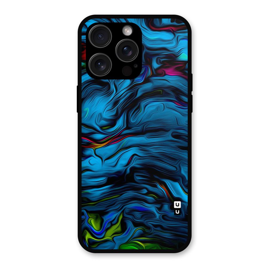 Beautiful Abstract Design Art Metal Back Case for iPhone 15 Pro Max