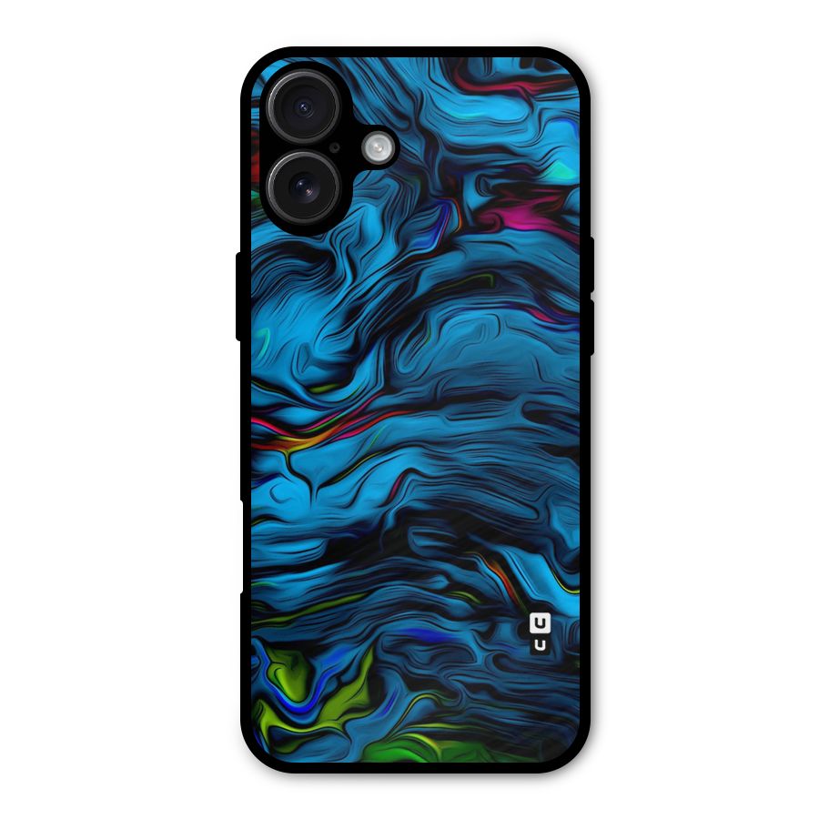 Beautiful Abstract Design Art Metal Back Case for iPhone 16 Plus