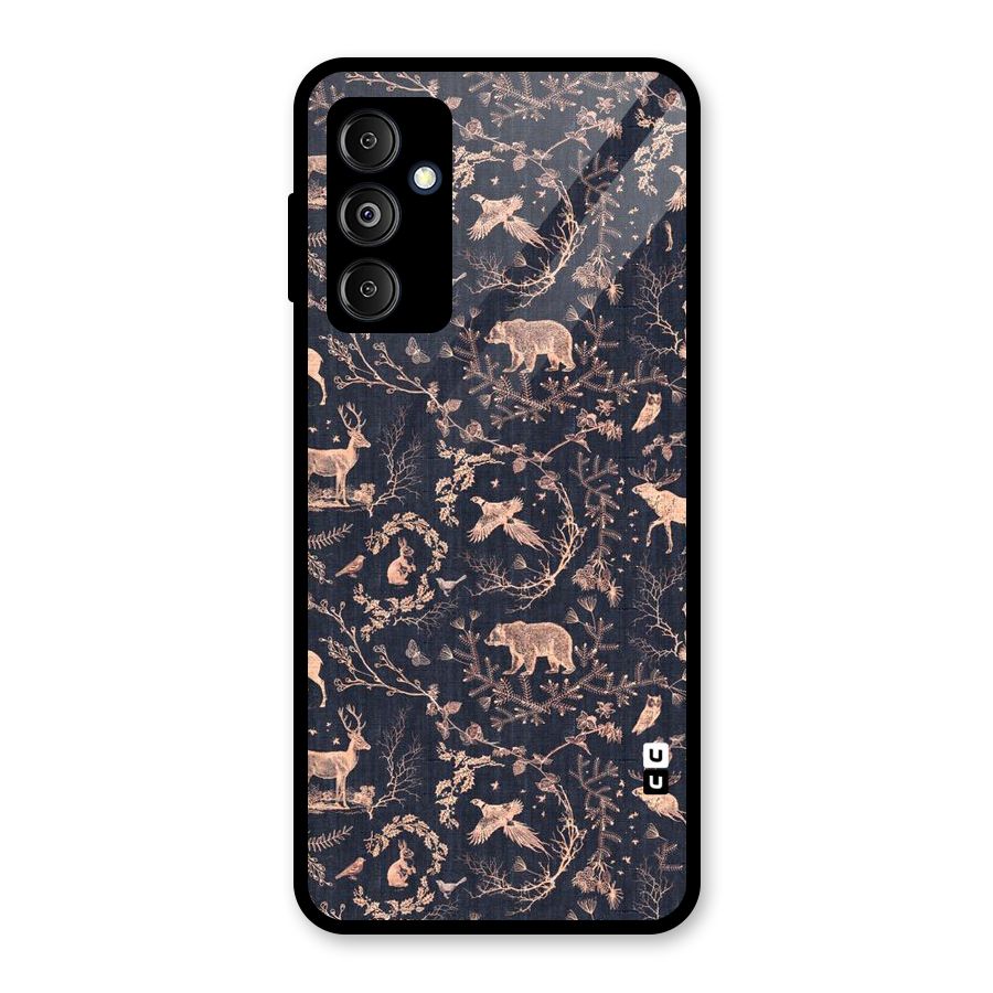 Beautiful Animal Design Glass Back Case for Galaxy M14 5G