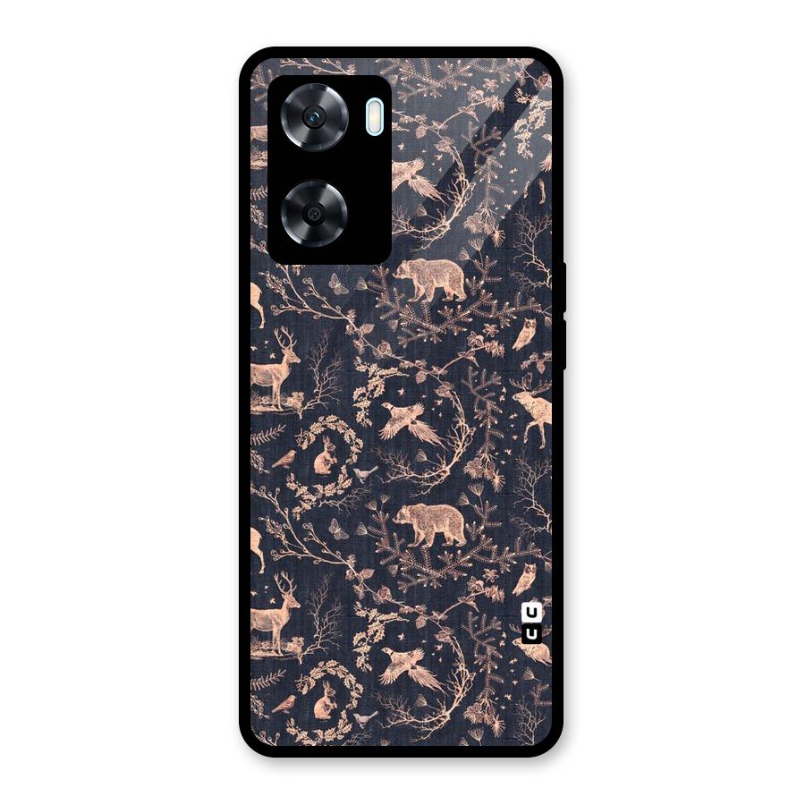 Beautiful Animal Design Glass Back Case for Oppo A77s