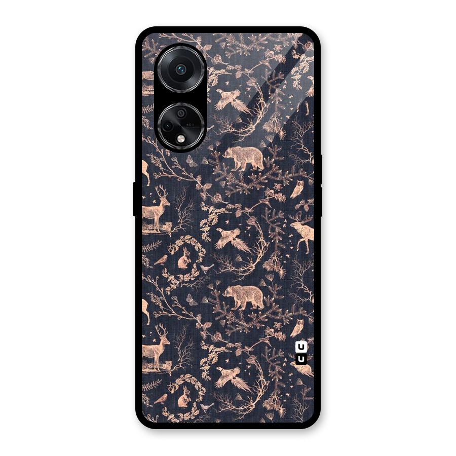 Beautiful Animal Design Glass Back Case for Oppo F23