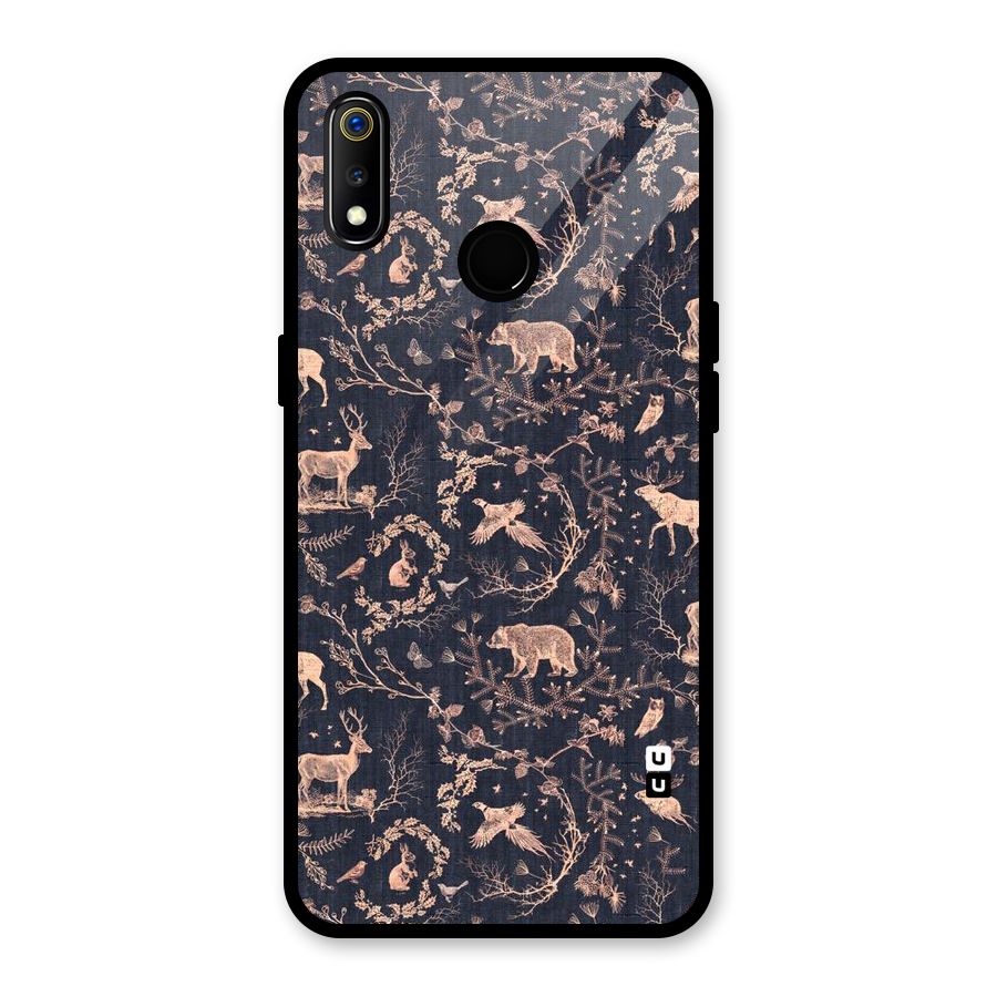 Beautiful Animal Design Glass Back Case for Realme 3i