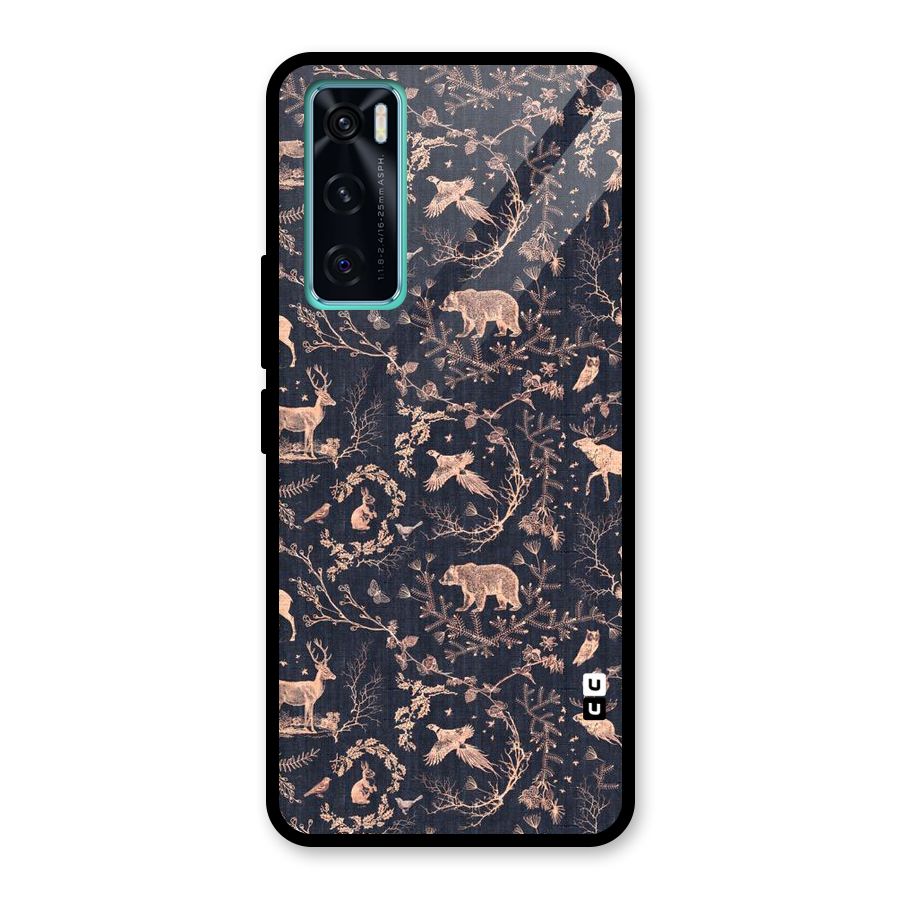 Beautiful Animal Design Glass Back Case for Vivo V20 SE