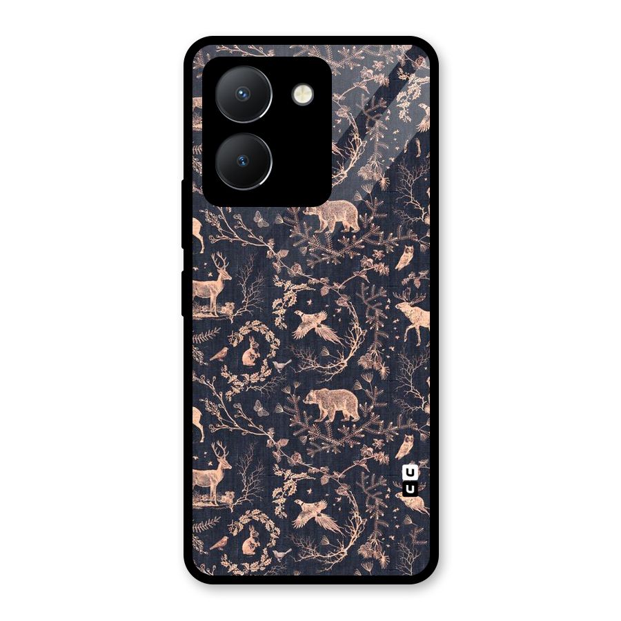 Beautiful Animal Design Glass Back Case for Vivo Y36