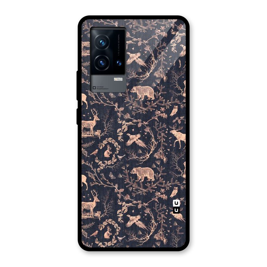 Beautiful Animal Design Glass Back Case for iQOO 9 5G