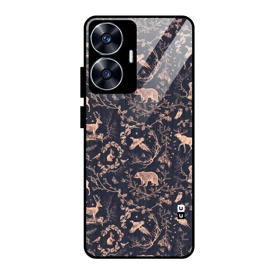 Beautiful Animal Design Glass Back Case for realme C55