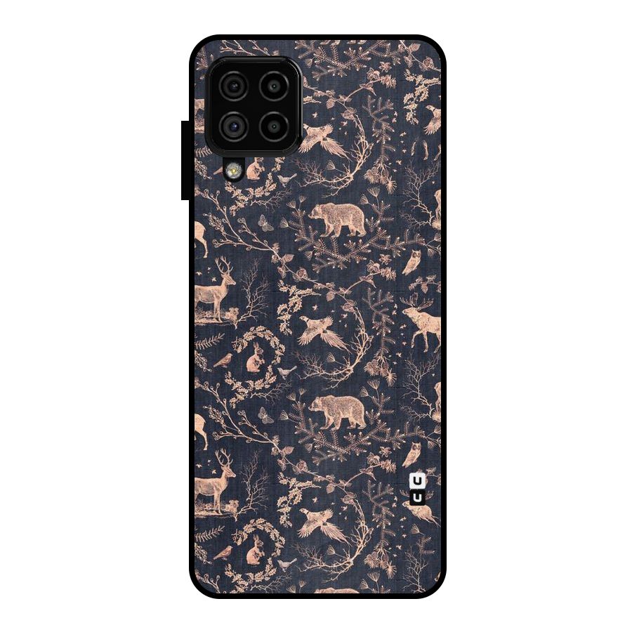 Beautiful Animal Design Metal Back Case for Galaxy A22 4G