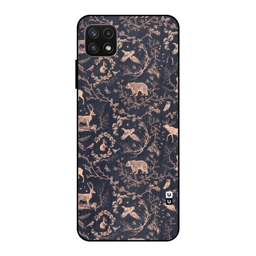 Beautiful Animal Design Metal Back Case for Galaxy A22 5G