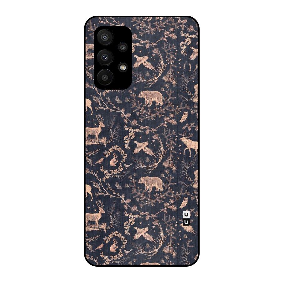Beautiful Animal Design Metal Back Case for Galaxy A23