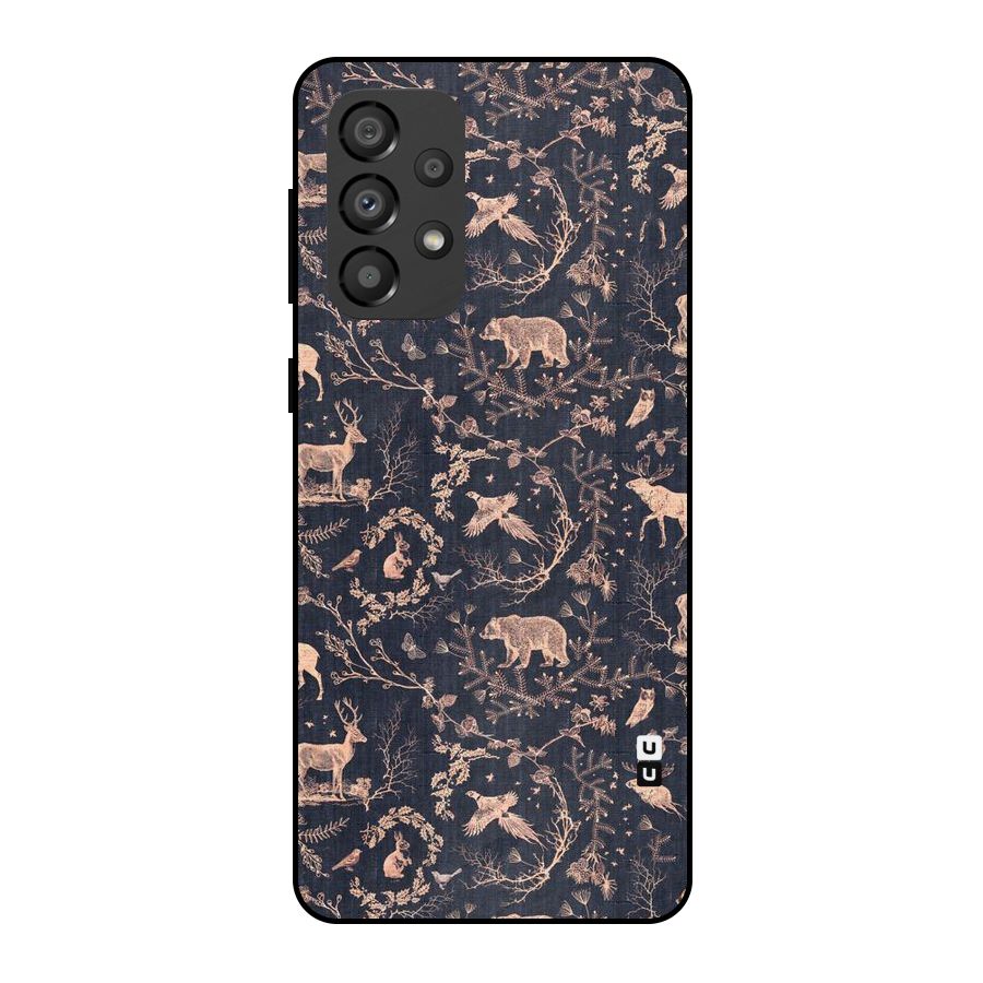 Beautiful Animal Design Metal Back Case for Galaxy A33 5G