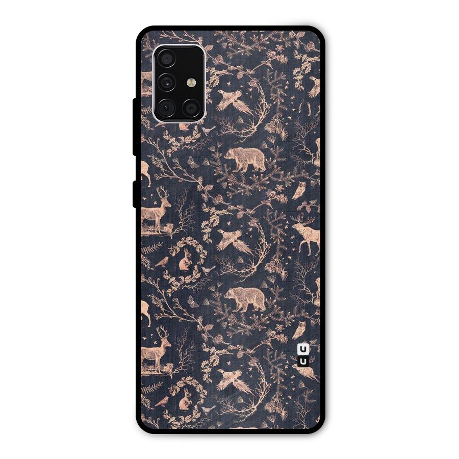Beautiful Animal Design Metal Back Case for Galaxy A51