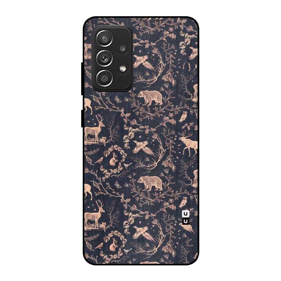 Beautiful Animal Design Metal Back Case for Galaxy A52