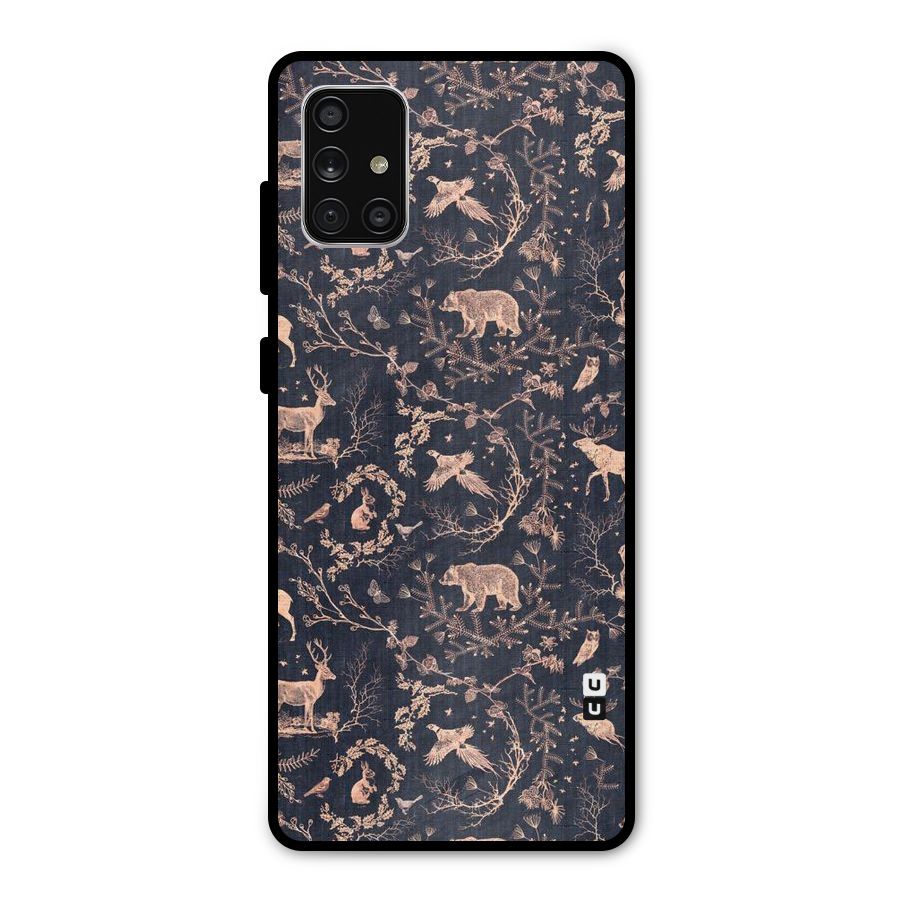 Beautiful Animal Design Metal Back Case for Galaxy A71