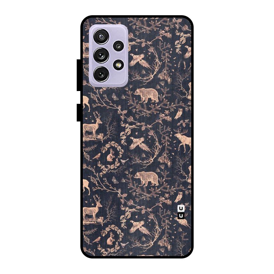 Beautiful Animal Design Metal Back Case for Galaxy A72