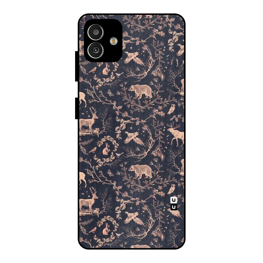 Beautiful Animal Design Metal Back Case for Galaxy M13 5G