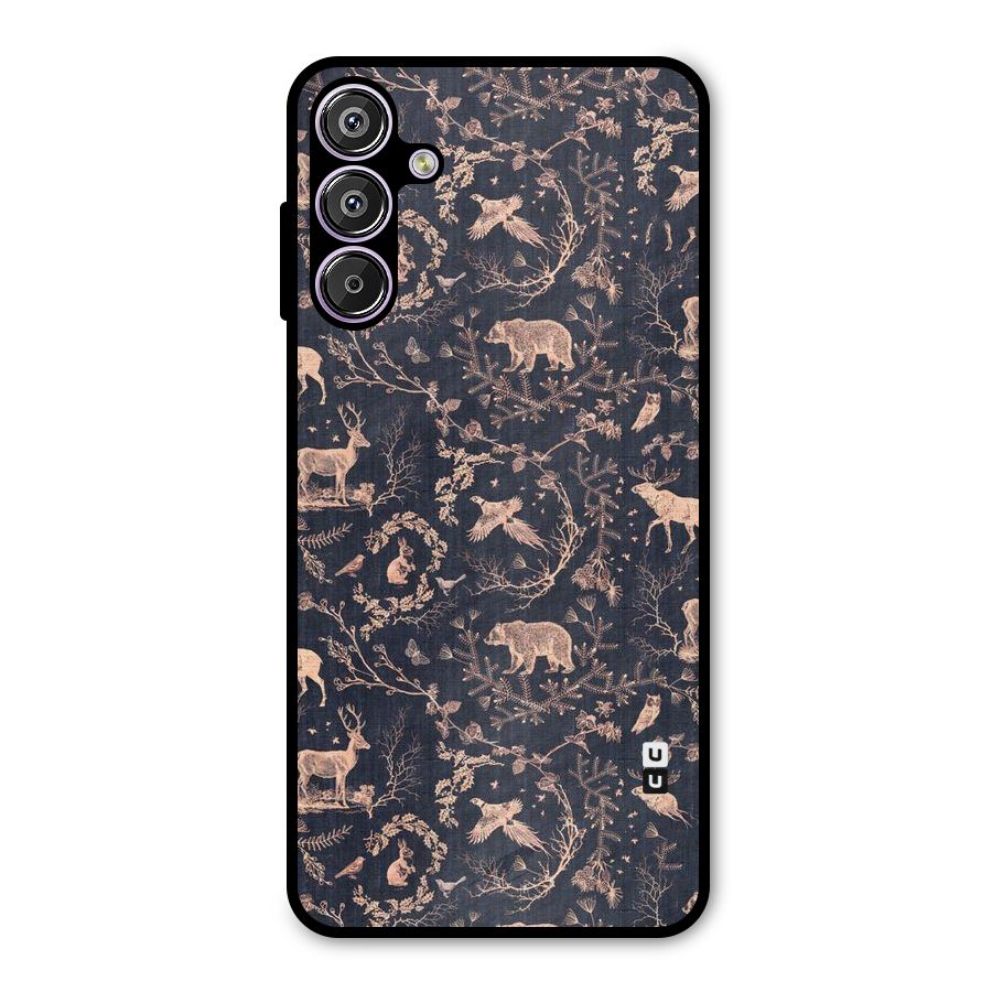 Beautiful Animal Design Metal Back Case for Galaxy M15