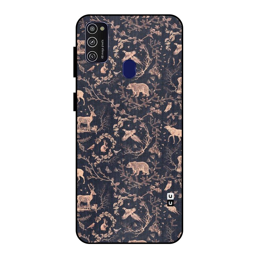 Beautiful Animal Design Metal Back Case for Galaxy M21