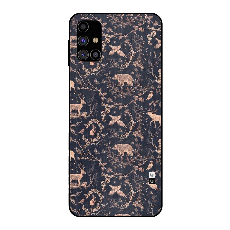 Beautiful Animal Design Metal Back Case for Galaxy M31s
