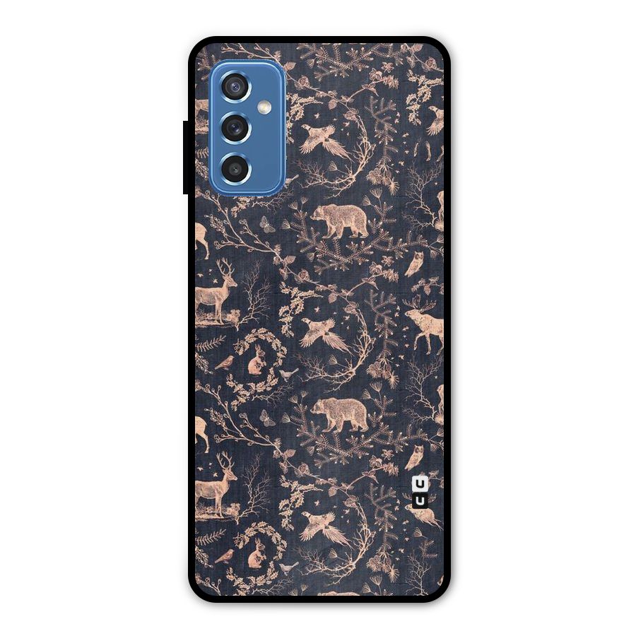 Beautiful Animal Design Metal Back Case for Galaxy M52 5G