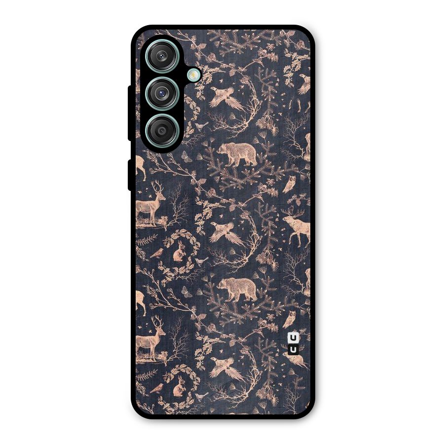 Beautiful Animal Design Metal Back Case for Galaxy M55 5G