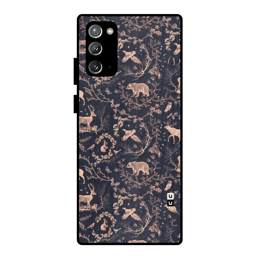Beautiful Animal Design Metal Back Case for Galaxy Note 20